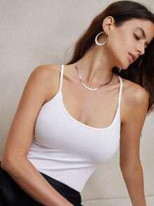 3 pares de camisetas sin costuras y versátiles para mujeres, combinación de negro, blanco y beige suave y ajustada como camisetas interiores - Multicolor - Ver 5