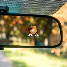 1 pieza Lindo adhesivo de carro de gato de dibujos animados al revés, adhesivo creativo de cubierta de arañazos para carro, motocicleta, portátil, cuaderno - Pegatinas de gatos al revés - Ver 3