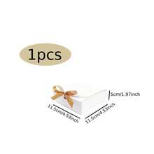 1pc/8Pcs/16Pcs White Gift Boxes With Gold Ribbon, 3 Sizes (3.15/7.8/10.62Inch) Bridesmaid Proposal Box, Ideal For Wedding, Birthday, Christmas, Valentine's Day, Bridal Shower & Party Decor Gift Packaging - View 12