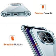 Transparent Shockproof Phone Case, Perfectly Fits Note15 4/5G/15C/ 15/Note 15 Pro/Note 15Pro+/Note 14/Note 13/13/14/15, K70/K80, 12C/13C All Series, Transparent Phone Case, Anti-Fingerprint Oleophobic Coating No Hand Sweat, Soft Edge Hard Back Wear-Resistant Scratch-Resistant, Precise Cutouts No Screen Protector Interference Sensitive Buttons, Long-Term Use No Deformation No Yellowing, Student Commuter Shockproof Cost-Effective Choice - Clear - View 3