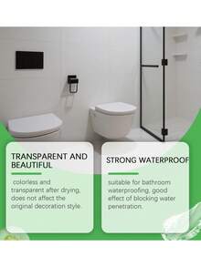 Transparent Waterproof Coating, Bathroom Specific, No Tile Installation, Invisible, Non-Yellowing, Cold & Heat Resistant - A - View 2