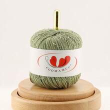 50g/PC 2mm Sequin & Bead Cotton Yarn DIY Knitted Decoration Rope Hand Crochet Knitting Embroidery Thread - A - View 22
