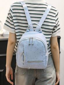 Fashionable Star Backpack, Casual Travel Mini Backpack, Spacious Enough To Fit Your Daily Essentials - Phone, Lipstick, Keys, Powder Compact, Etc. Suitable For Weekend Shopping, Hangout With Friends, Short Trips, As Well As School/Commute Bag. - Multicolor - View 7