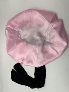 女士缎面睡帽，弹性抽绳，双层宽檐高弹护发帽，蝴蝶结发带，适合卷发女性，日常必备，透气夏季睡帽，旅行必备 - 均碼 - 查看 10