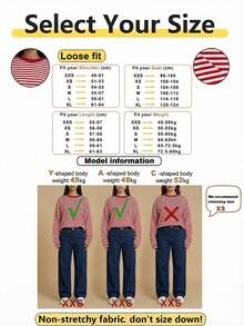 Casual Commute Daily Drop Shoulder Loose Striped Top Spring Vacation - Red and White - View 5