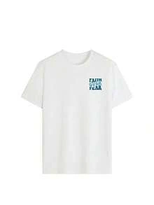 Women's Short-Sleeved T-Shirt With A Round Neck And Graphic Print, A Casual And Modern Style, Your Everyday Essential. Resort, Women's Graphic T-Shirt, Women's White Summer Top - 白色 4 - 查看 3