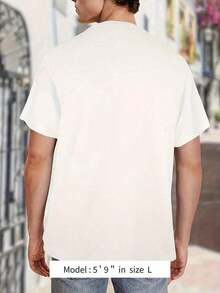 Camiseta unisex de manga corta, 100% algodón peinado grueso de primera calidad, cuello redondo, diseño pixelado elegante, estilo 2026. - Blanco - Ver 2