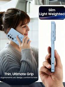 CteGlodrix Ốp lưng điện thoại từ tính cho Galaxy A56 A36 A16 S25 FE S26 A17 A07 [Tích hợp bảo vệ ống kính camera] Ốp bảo vệ điện thoại siêu mỏng bằng silicon mềm chống rơi, bóng kim loại cho S26 Ultra S25 Ultra S24 Ultra - Đỉnh xa màu xanh - Xem 8