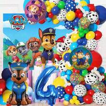 Paw Patrol Theme Birthday Party Decoration Set, Backdrop, Balloons, Number Balloons Suitable For 1-9 Years Old Birthday - Cartoon Balloons - View 14