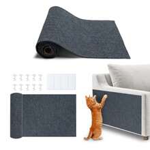 Catify Cat Scratcher, Fun Interactive Scratchers, Posts, Poles, Claw , Furniture Saver Indoor Play Support Natural Cat Behaviors Heavy Duty - Gray, 39.4 X 15.8 - Khung màu xám, kích thước 39,4 x 15,8 inch. - Xem 2