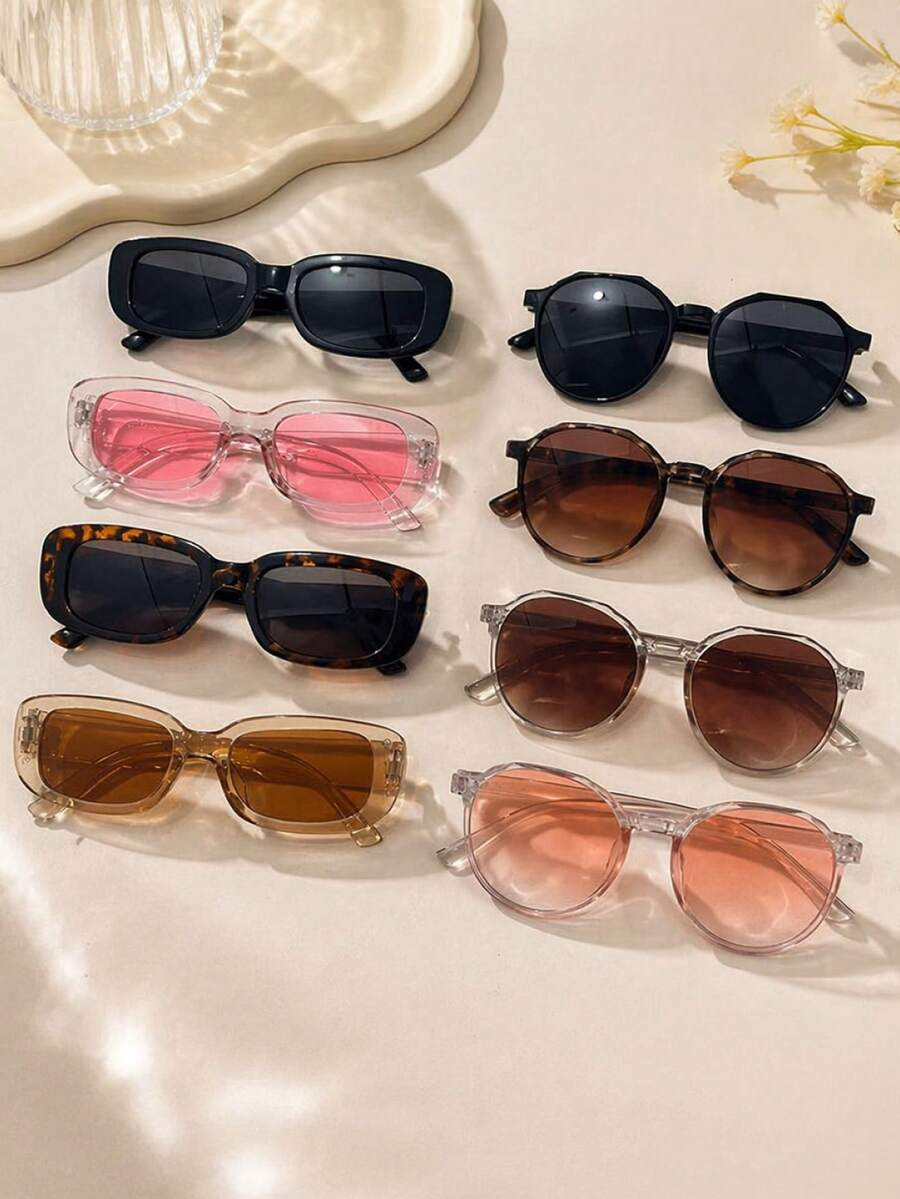 8pcs Personalized Fashion Glasses For Teenagers - Multicolor - View 1