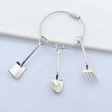 1 pieza Juguete de metal de acero inoxidable para loros, juguete de masticar para pájaros con cuchara de metal y cuerda, juguete colgante para jaula, accesorio de decoración para jaula de pájaros - Adecuado para loros pequeños como periquitos, agapornis y loros pequeños - 1 círculo de entrenamiento - Ver 9