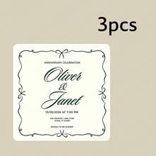 Customized Modern Wedding Stickers, Customized Wedding Napkin Labels, Personalized Wedding Stationery, Wedding Napkin Stickers, Box Stickers, Packaging Stickers, Gift Stickers, Message Stickers - Square Stickers - View 49