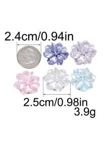 2/10pcs 25mm Women Elegant Pearl Floral Button Set, Durable Plastic Material, Metal Button Cover, Detachable Button Clips, 3D Decorative Buttons, With Pliers Button Snap, Suitable For Dress, Formal Wear, Shirt Accessories - Multicolor - View 4