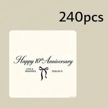 Customized Modern Wedding Stickers, Customized Wedding Napkin Labels, Personalized Wedding Stationery, Wedding Napkin Stickers, Box Stickers, Packaging Stickers, Gift Stickers, Message Stickers - Square Stickers - View 36
