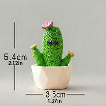 1pc Miniature Landscape Creative Elegant Fresh Small Potted Plant, DIY Car Interior Decor, Desktop Ornament, Office Workstation Computer Screen Decoration Accessory - Small Potted Plants - View 9