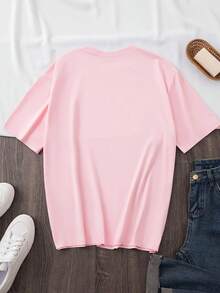 Women's Crew Neck T-Shirt - Rose - View 2
