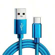 1-3pcs Type-C Fast Charging Cable, Nylon Braided Data Cable, USB-A To USB-C Fast Charging Cable, Compatible With Samsung, And Other Android Phones And Type-C Devices, Suitable For Travel/Office Desk Accessories/Car Accessories/Outdoor, Compatible With IPhone Charger/Phone Charger, Universal Phone Accessories - Multicolor - View 12