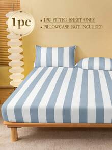 1 bộ ga trải giường họa tiết sọc hình học màu xanh nhạt, chất liệu microfiber siêu mềm, 1 bộ ga phủ nệm phù hợp với giường cỡ King, Queen, Full và Double, bộ ga giường có túi sâu đến 11,8 inch, thoáng khí và chống nhăn giúp ngủ ngon hơn, có thể giặt máy. - Màu xanh nhạt - Xem 2