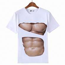 Camiseta de verano de manga corta con cuello redondo, expresiones divertidas y una personalidad única, similar a la ropa de Giao Ge, para jóvenes a la moda. - Blanco - Ver 10