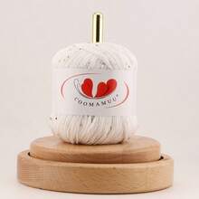 50g/PC 2mm Sequin & Bead Cotton Yarn DIY Knitted Decoration Rope Hand Crochet Knitting Embroidery Thread - A - View 20