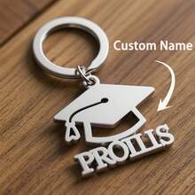 Customized Name Keychain, Personalized Name Tag Keychain, Unisex Promotion, Doctor's Hat Keychain, Fashionable Bag Pendant, Durable Keychain, Keychain, Graduation Gift, Graduation Commemorative Accessory, Graduation 2026 - Multicolor - View 2