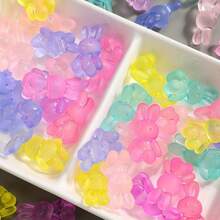 20pcs 20mm Transparent Matte Rabbit Shaped Beads, Suitable For Handicrafts - Colorful Acrylic Spacer Beads With Horizontal Holes, Rabbit Shaped DIY Materials, Can Be Used To Make Bracelets, Necklaces, Keychains (Compatible) - Multicolor - View 7