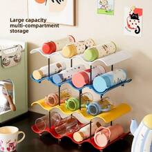 2 piezas Estante apilable para botellas de agua, soporte independiente transparente para botellas de vino, adecuado para gabinete, organizador de tumblers, caja de compartimento grande de plástico para vino, adecuado para refrigerador y bodega de vinos (Transparente - 2) - Multicolor - Ver 3
