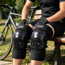 2pcs Outdoor Sports Protective Gear Set, Motorcycle Knee Pads And Elbow Pads, Real Person CS Riding Roller Skating Protective Equipment Set, Suitable For Cycling, Mountaineering, Climbing, Skiing, Ice Skating, Indoor Sports And Various Tactical Competitions - A - View 7