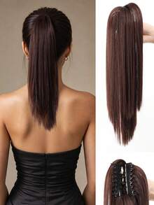 Tóc giả đuôi ngựa dành cho nữ với kẹp kiểu thác nước nửa đầu, kiểu dáng thời trang, đơn giản, tự nhiên và nhẹ nhàng, làm từ chất liệu tổng hợp. - Nhiều màu - Xem 11