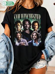 Limited Edition Vintage Deans Winchester T-Shirt, Gift For Women And Men, Unisex T-Shirt_............___ - Black - View 1