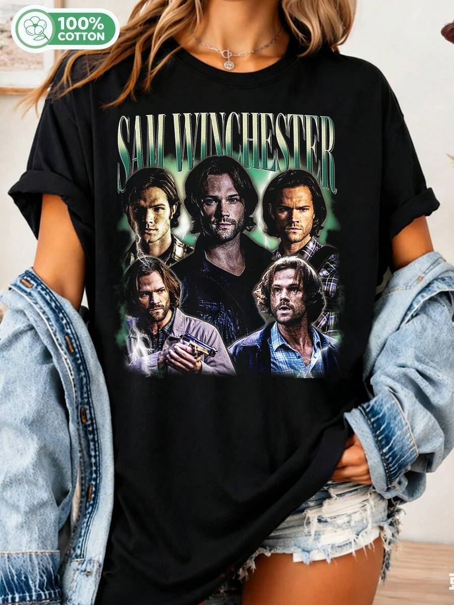 Limited Edition Vintage Deans Winchester T-Shirt, Gift For Women And Men, Unisex T-Shirt_............___ - Black - View 1