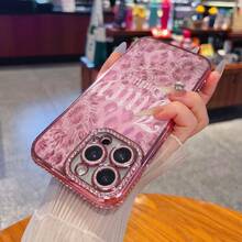 Juicy Print Pattern Phone Case Compatible With  17  16 Pro Max  15 Pro Max  13 And  12 Made Of TPU Material Stylish Design Providing Shock And Drop Protection A Perfect Gift For Family Friends Loved Ones Boyfriends Girlfriends And Special Occasions - 粉色 - 查看 4