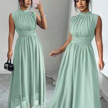 Women Long Dresses - Mint Green - View 1