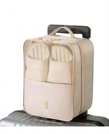 Borsa da viaggio grande e impermeabile per scarpe, borsa per scarpe portatile con cerniera, borsa da viaggio unisex, accessorio da viaggio, pratico e portatile. - Beige - Visualizzare 6