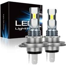 2 bóng đèn pha LED H4 cho ô tô, ánh sáng trắng Xenon 6000K, model 472, chế độ chiếu xa/gần, 12V 24V - G3 - Xem 2