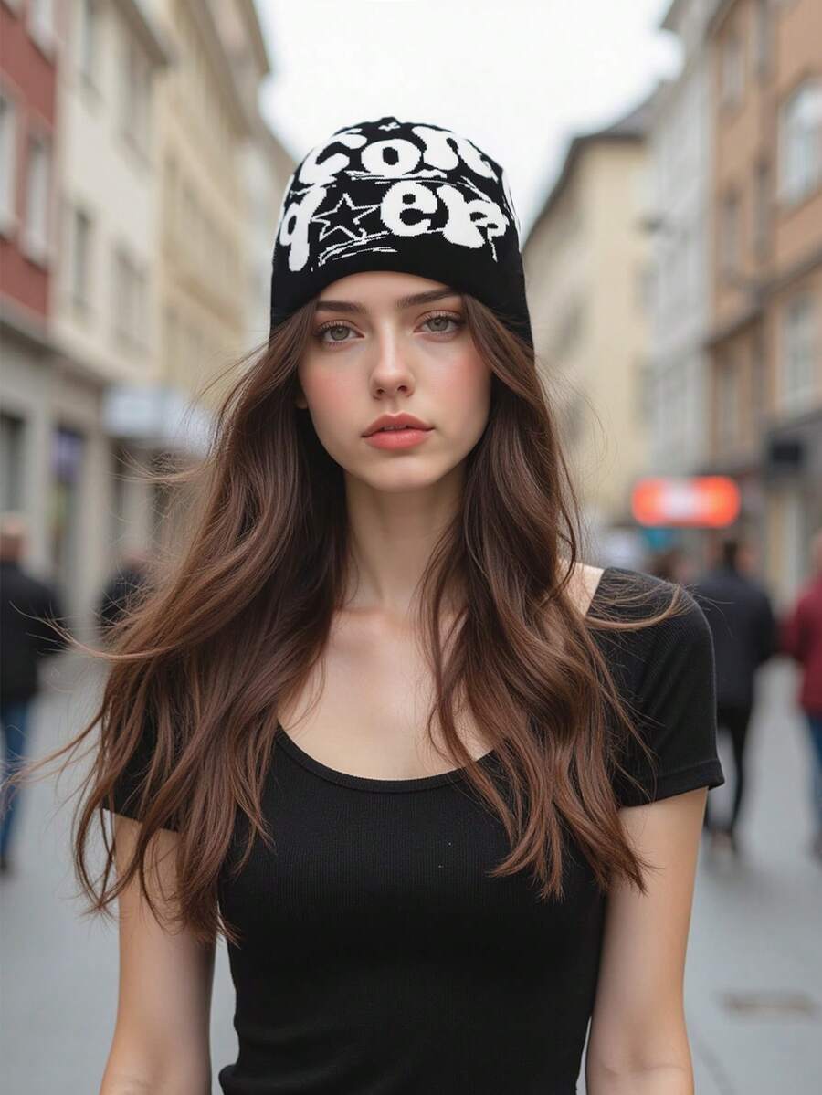 1 chiếc mũ len beanie unisex - A - Xem 1