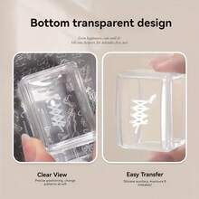 Bộ 2 khuôn dập silicon hình vuông + dụng cụ gạt, khuôn dập móng nghệ thuật bằng silicon trong suốt, dụng cụ dập móng nghệ thuật - Nhiều màu - Xem 4
