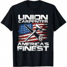 Labor Day Union Carpenter America's Finest T-Shirt - Black - View 1