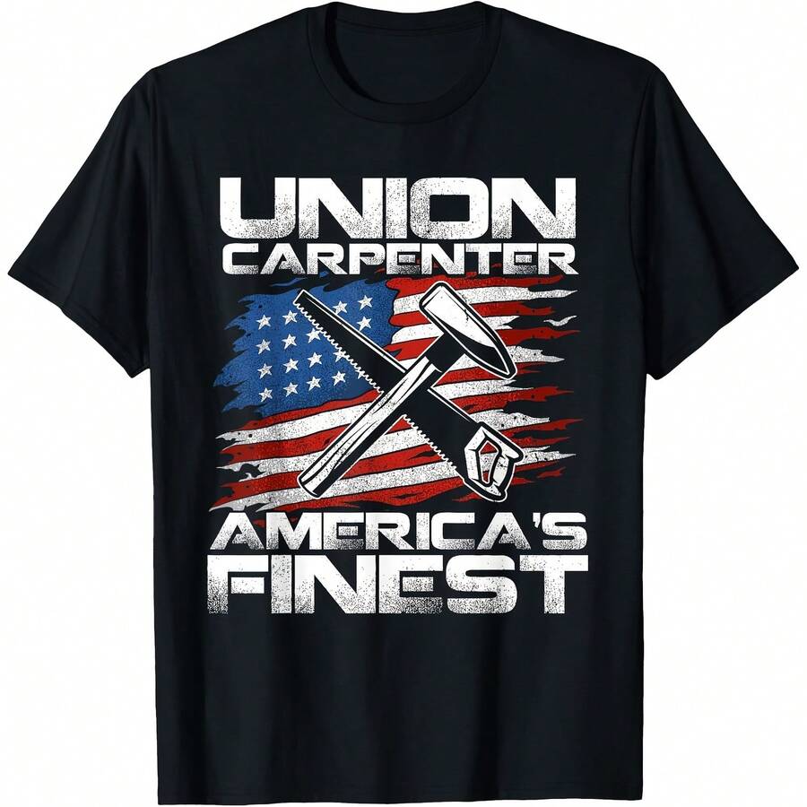 Labor Day Union Carpenter America's Finest T-Shirt - Black - View 1