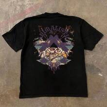Nueva Camiseta Holgada y Versátil para Hombre y Mujer, Primavera/Verano 2026, Estampada de Manga Corta. TXGF - 200 g de algodón puro -  & Birds blancos - Ver 3