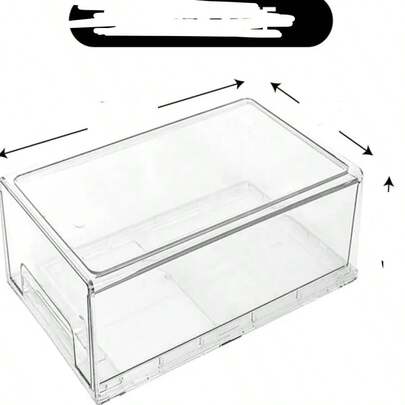 Caixa organizadora de mesa transparente em acrílico com grande capacidade, ideal para guardar cosméticos e máscaras faciais. Pode ser usada na sala de estar, sala de jantar, cozinha, quarto, em reuniões familiares, casamentos, festivais e outras ocasiões.