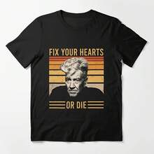 Camiseta con gráfico de d Lynch Twins Peakss Lines, 100% algodón, cuello redondo, Unisex, novedad de verano 2026, camiseta de manga corta Y2k a la moda para hombre, regalo para fanáticos - forma - Ver 1
