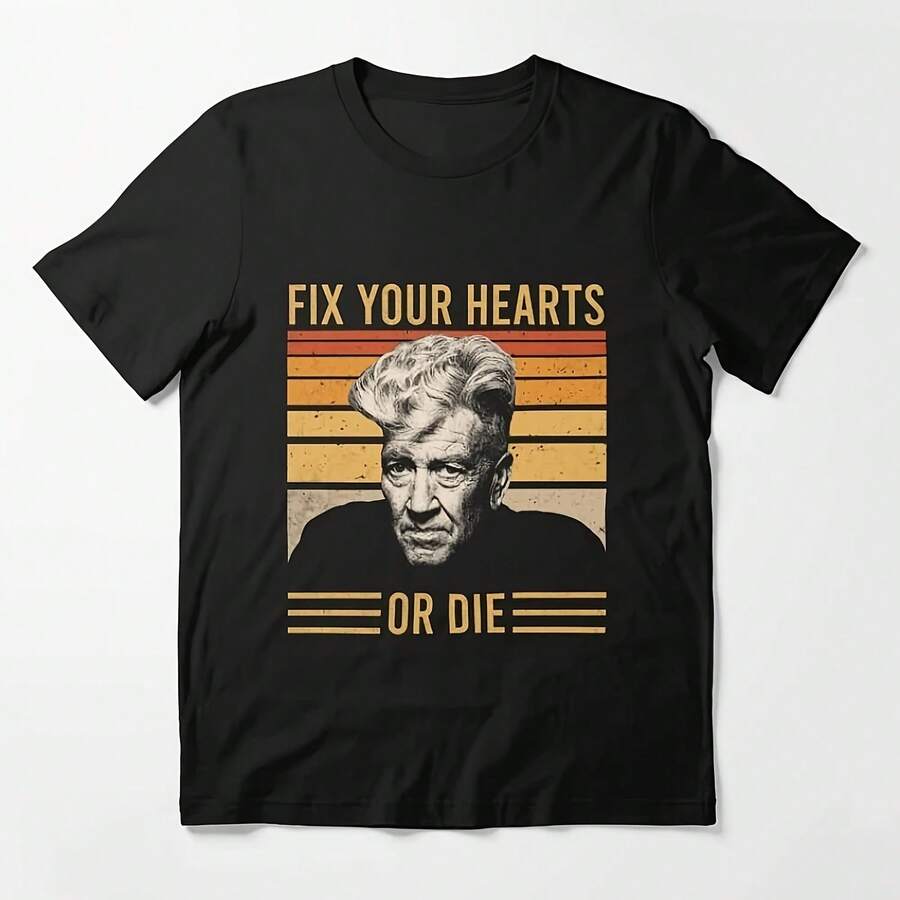 Camiseta con gráfico de d Lynch Twins Peakss Lines, 100% algodón, cuello redondo, Unisex, novedad de verano 2026, camiseta de manga corta Y2k a la moda para hombre, regalo para fanáticos - forma - Ver 1