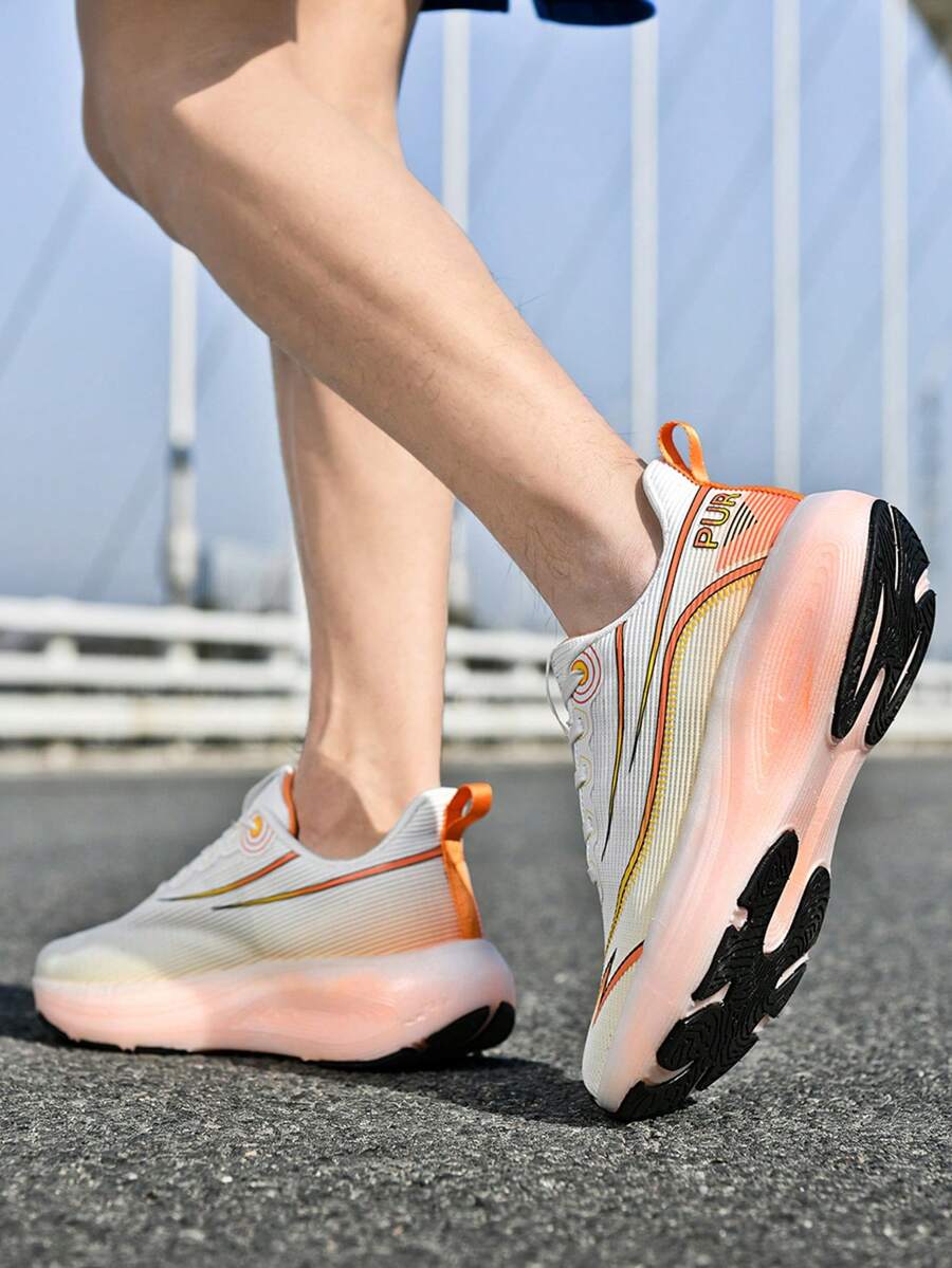 Giày chạy bộ nam nhẹ, thoáng khí, giảm sốc, thích hợp cho chạy đường trường và marathon. - Quả cam - Xem 1