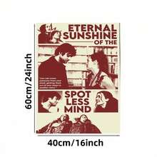 Enmarcado 1 póster de arte de película retro - Lienzo  para decoración de pared con cita, ideal para sala de estar, dormitorio, oficina o comedor - Estilo bohemio único, idea de regalo perfecta, uso interior/exterior, decoración de sala de estar | Estilo bohemio | Lienzo ,  de película - Enmarcado - Ver 7