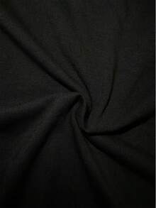 Black Cotton Football T-Shirt For Men - French Saying: "Je Ne Ronfle Pas, Je Chante L'Hymne De Om" - Round Neck T-Shirt With Football Graphic, Machine Washable Casual Training Shirt For Men And Women, All-Season Comfort, Football T-Shirt, Durable Fabric - 黑色 - 查看 6