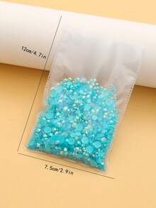 2MM-6MM Mixed Size 2000PCS/Pack Round Flat Back Resin Rhinestones Jelly Candy AB Color Bling Strass Glitter DIY Gems Stones Diamond Glue On Jewelry Bead For Clothes, Bag, Shoes, Mugs, Bottles, Tumblers, Mobile, DIY Accessories - Kong Lan 48 - View 6
