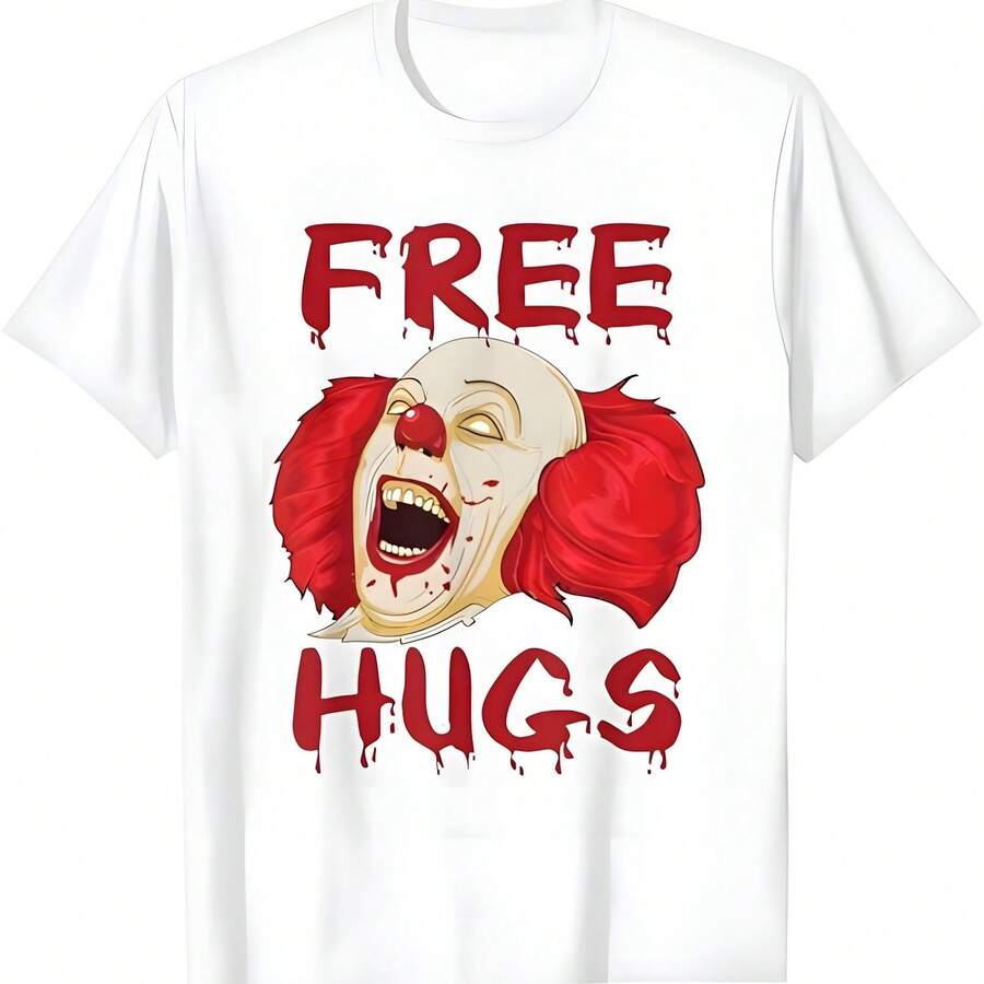 Abrazos gratis Halloween mal asesino payaso horror regalo camiseta1 - Blanco - Ver 1
