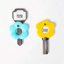 8/5/3/1pcs Cute Floral Pattern Retractable Keychain, 1.18 Inch Silicone Keyring, Portable Key Identifier, Suitable For Home And Office Storage, Great For Daily Life And Holiday Gifts - Multicolor - View 7